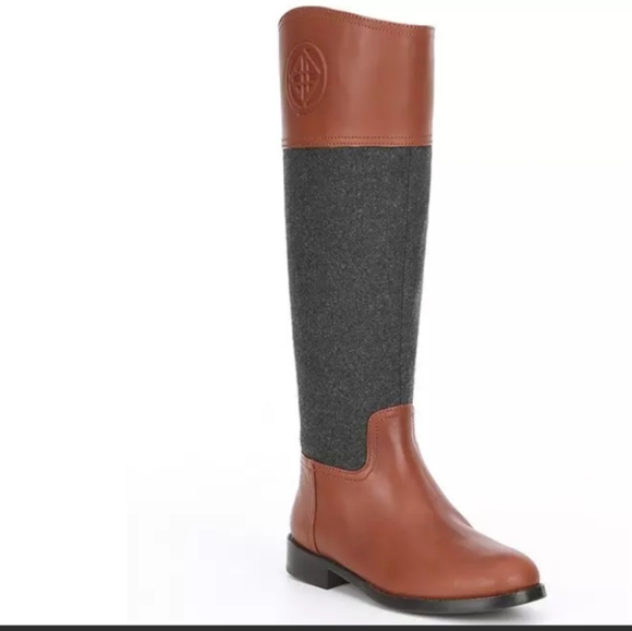 Antonio Melanie brown leather flannel tall boots - Picture 4 of 15